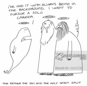 'The father the son and the holy spirit split.'